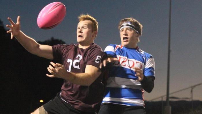 Springfield College students play rugby against CCSU